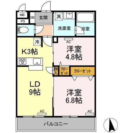 （仮称）D-room万願寺6丁目の物件間取画像